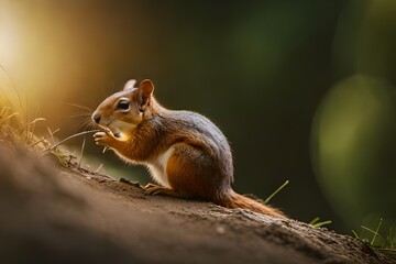 Obraz premium Beautiful picture of little squarrel