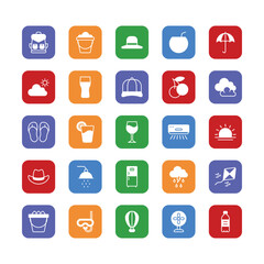 summer related icon set