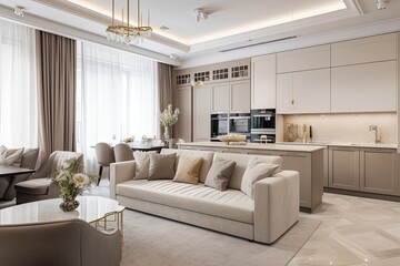 Fototapeta na wymiar Interior of luxury home mock up