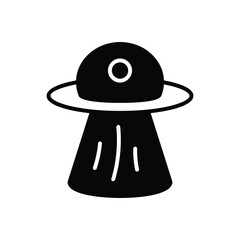 ufo icon vector stock illustration.