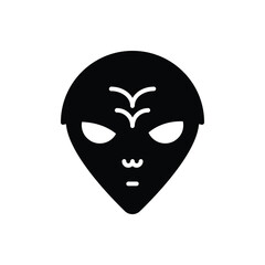 alien icon vector stock illustration.