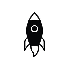 rocket icon vector stock illustration.