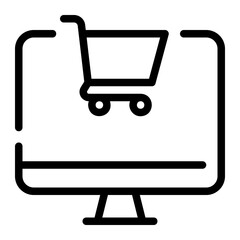 online shop line icon