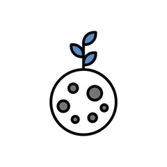 save the earth icon vector stock illustration.