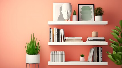 Virtual background with bookshelf
