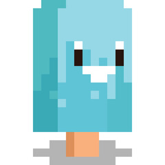 Pixel art ice cream character 