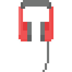 Pixel art headphone icon