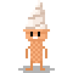 Pixel art ice cream character 5