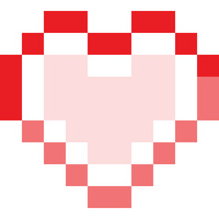 Pixel art valentine heart icon 