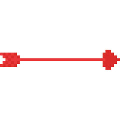 Pixel art valentine heart arrow