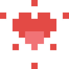 Pixel art valentine heart icon 6