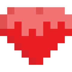 Pixel art valentine heart icon 12