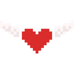Pixel art valentine heart icon 13