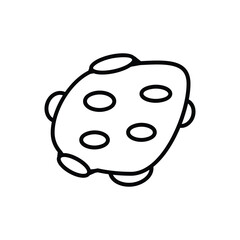 asteroid icon vector stock illustration.