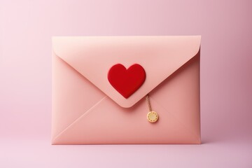 Love Letter Envelope with a Heart