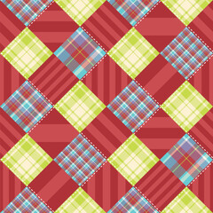 SEAMLESS QUILTING TARTAN PATTERN 020