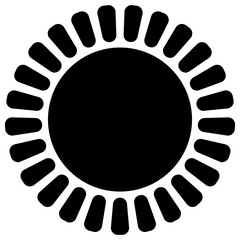 Modern Geometric sun icon symbol. vector illustration