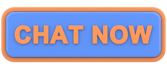 Chat now button. 3D illustration.