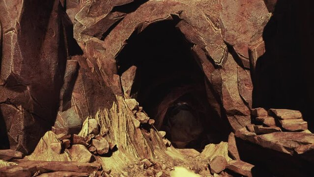 Fabulous view of colorful stones inside the cave