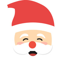 Cute cartoon Santa Claus character for Christmas celebration, father Christmas design concept for holiday.