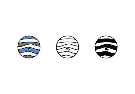 jupiter icon vector stock illustration.