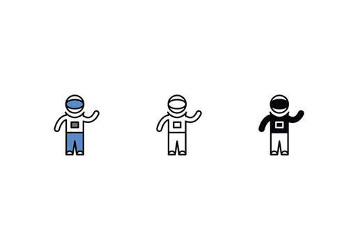 space robot icon vector stock illustration.