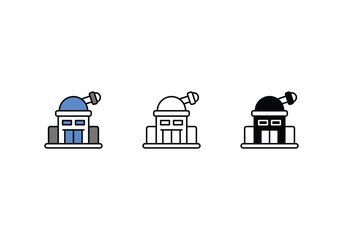 observatory icon vector stock illustration.