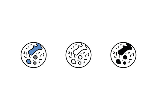 mars icon vector stock illustration.