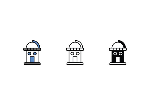 observatory icon vector stock illustration.