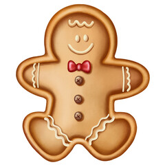 gingerbread man isolated on white
