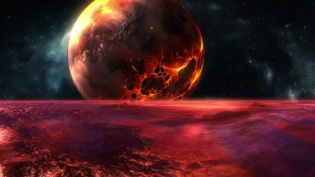 Earth and Thea collision, 4K, scifi,