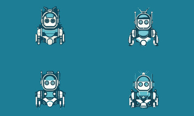 robot logo design