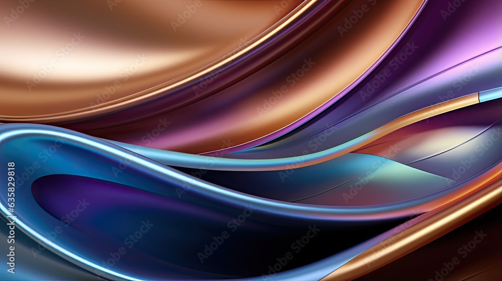 Poster a gradient of metallic precision and form 2d