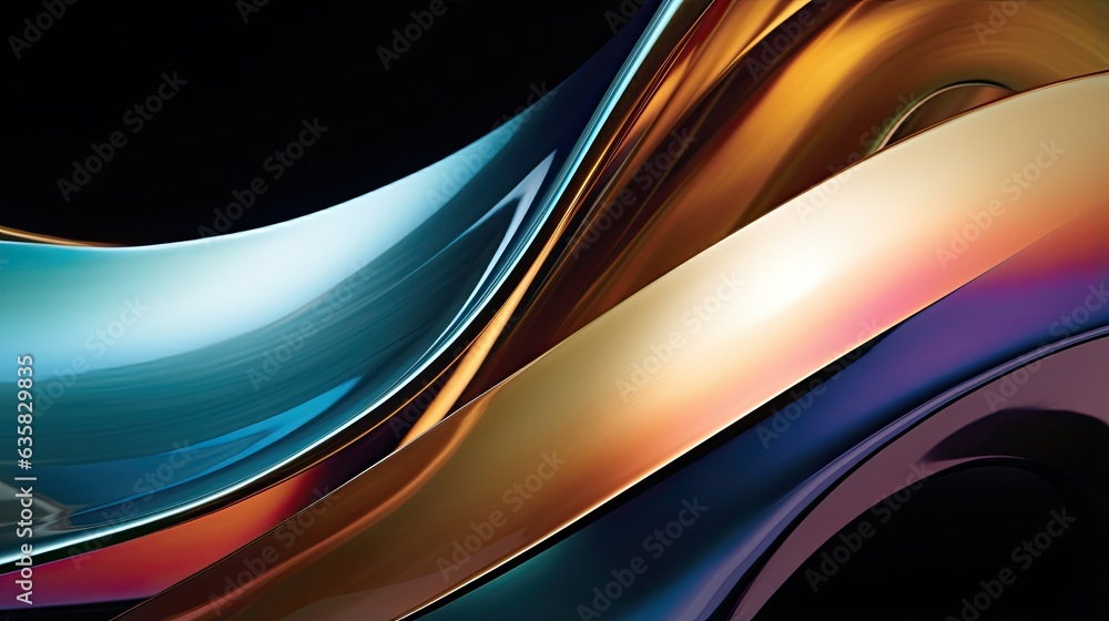Poster a gradient of metallic precision and form 2d