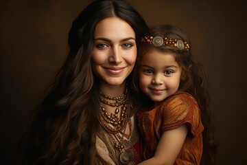 A Mother and Daughter's Embrace. A fictional character Created By Generated AI.
