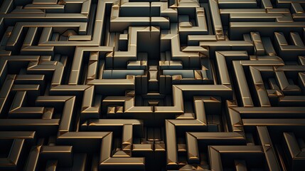 Metallic labyrinth with interwoven gradients