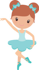 Obraz premium Cute Little Ballerinas, Ballet Dancers