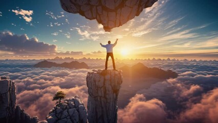 A man standing on top of a