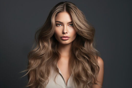 Woman With Balayage Hair