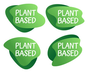 Plant-based ingredients green stamp food labeling