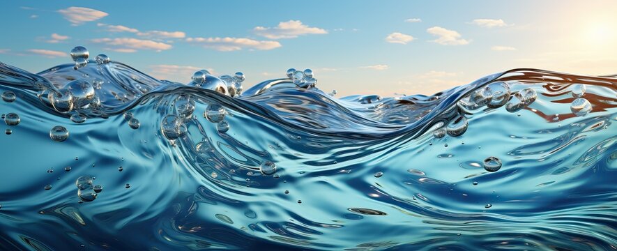 eau en mouvement en gros plan, ia g&eacute;n&eacute;rative