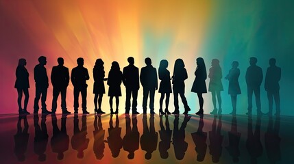 Diversity in Accordance. Multiethnic Business Colleagues Collaboration with Assorted Silhouette - Concept of Bargain Agreements and Harmony among Co-Workers