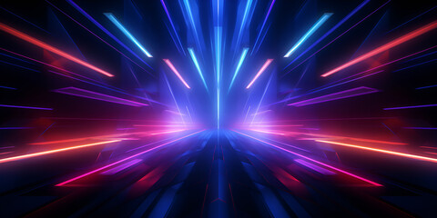 The technological cyberspace background of neon effect.Futuristic Neon Techno Background