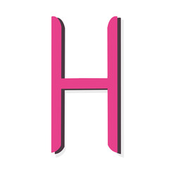 Pink letter “H”