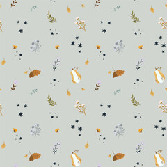 Halloween template with pumpkins. Happy Halloween. Childishly scary and smiling creepy characters. Great for your design, card, poster, nursery, logo, print. Isolated vector flat illustration