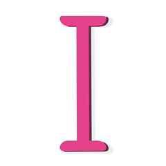 Pink letter “I”