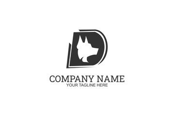 Doberman animal Company Logo Vector Illustration. Suitable for business company, modern company, etc.