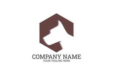 Doberman animal Company Logo Vector Illustration. Suitable for business company, modern company, etc.