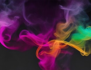 illustration of smoke figures of various colors.