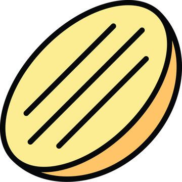 yellow grilled potato slice clip art preview